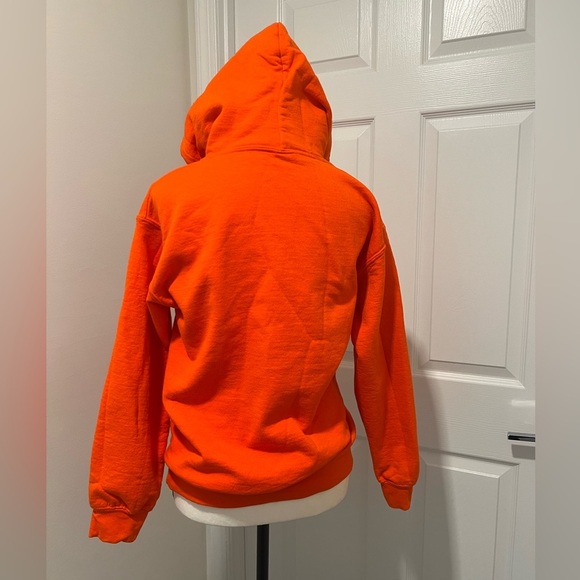 Gildan Orange Hoodie with Black Anchor Design - Picture 5 of 12